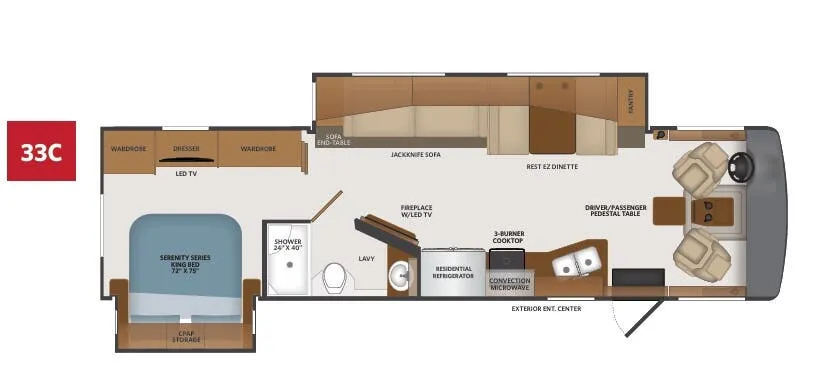 Fleetwood Bounder 33C floor plan