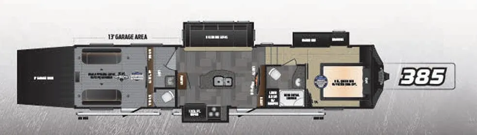 Keystone Fuzion 385 floor plan