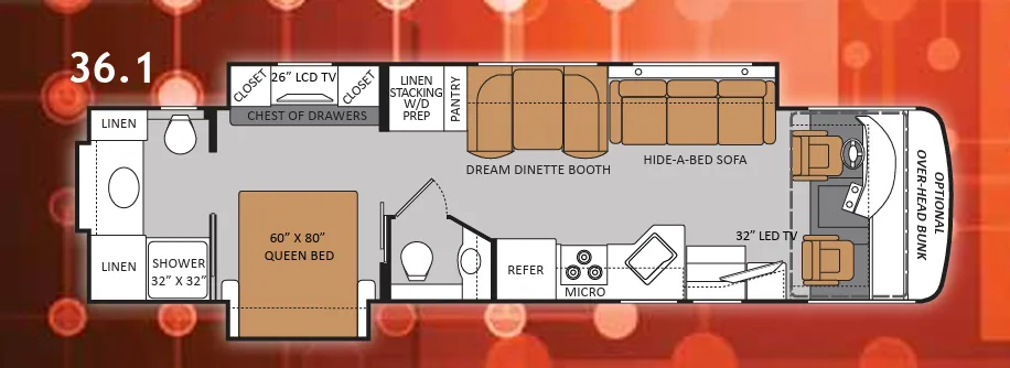 2013 THOR MOTOR COACH PALAZZO 36.1 floor plan