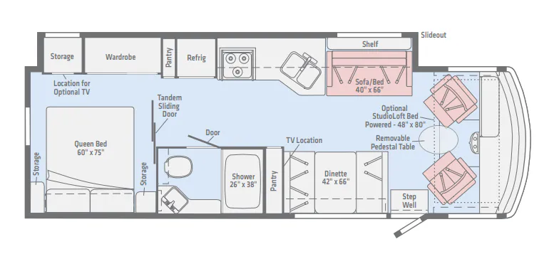 Winnebago Vista 29VE floor plan
