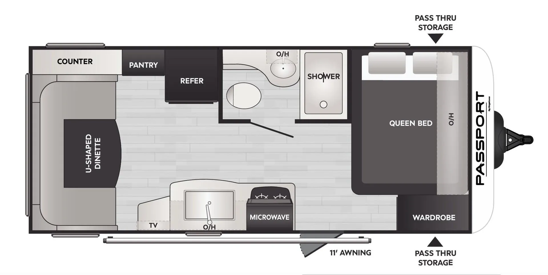 Keystone Passport Classic 190RD floor plan