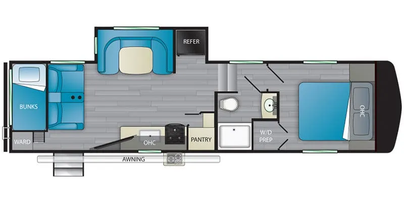 Heartland Milestone M-1 28BH floor plan