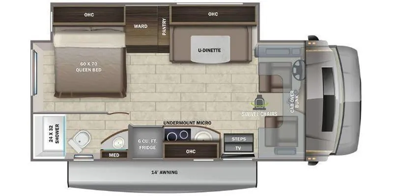 2023 Entegra Coach Qwest 24L floor plan