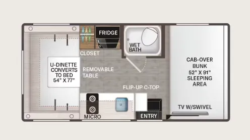 Thor Motor Coach Freedom Elite 19HE floor plan