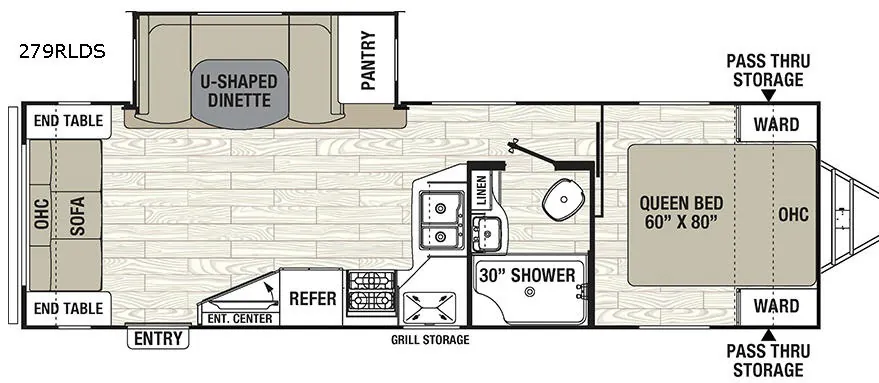 2017 Coachmen RV Freedom Express 279RLDS - Floor plan