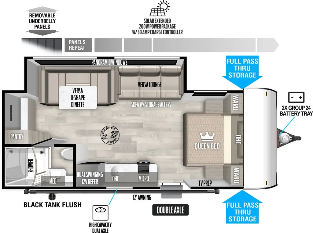 2025 Forest River Salem FSX 191SS floor plan