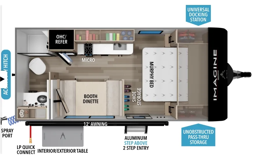 2027 Grand Design Imagine AIM 15RBA - Floor plan