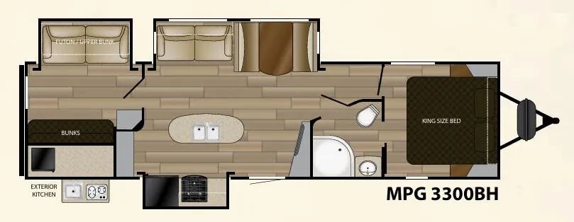 Cruiser RV MPG 3300BH floor plan