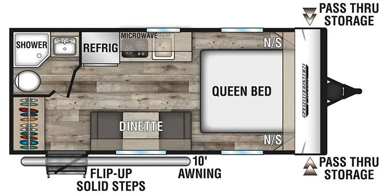 K-Z Sportsmen Classic 160QB floor plan
