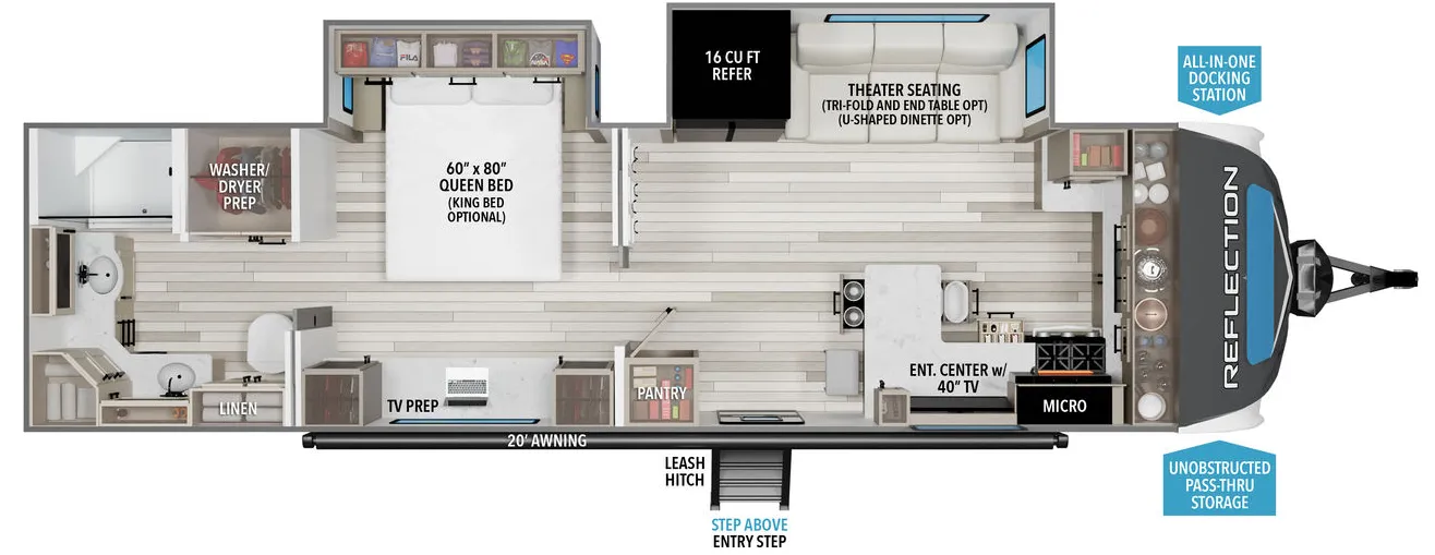 2026 Grand Design Reflection 322FKTS - Floor plan