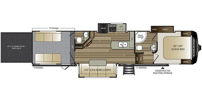 Keystone Cougar 353SRX floor plan