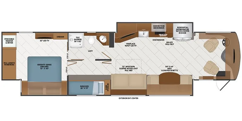 2022 Fleetwood Discovery LXE 40G floor plan