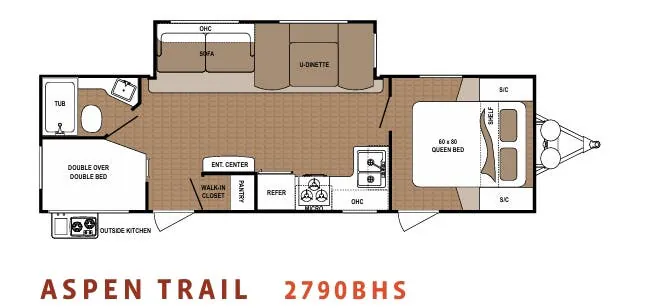 Dutchmen Aspen Trail 2790BHS floor plan