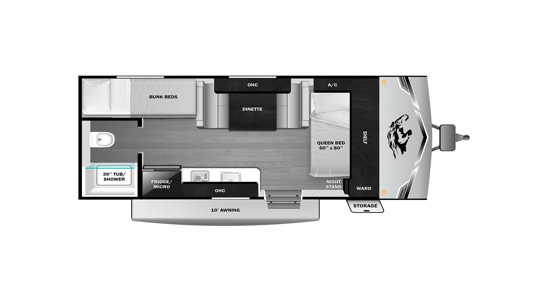2027 Highland Ridge RV COLT LIMITED 17BH - Floor plan