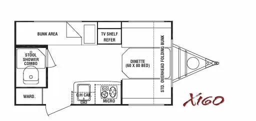 Cruiser RV Fun Finder X X160 floor plan