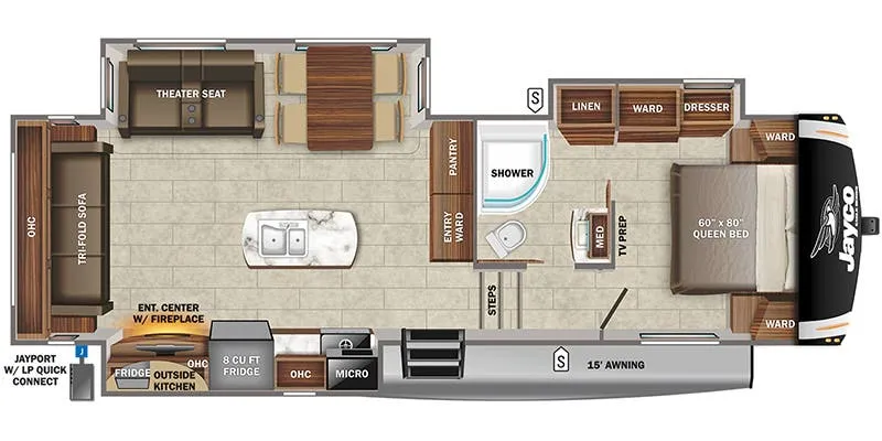 2022 Jayco Eagle HT 28.5RSTS - Floor plan