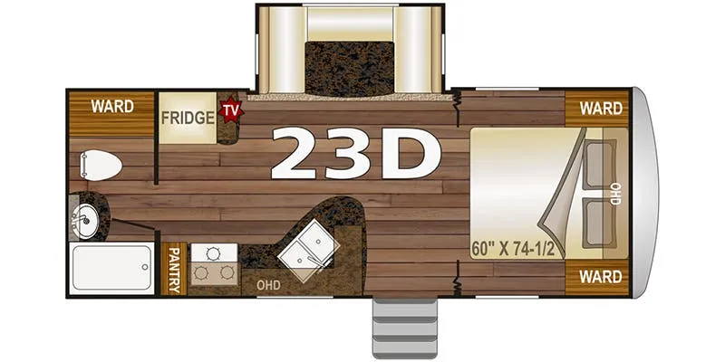 2013 Northwood Nash 23D - Floor plan
