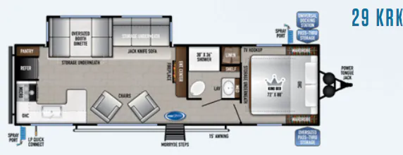 East to West Silver Lake 29KRK floor plan
