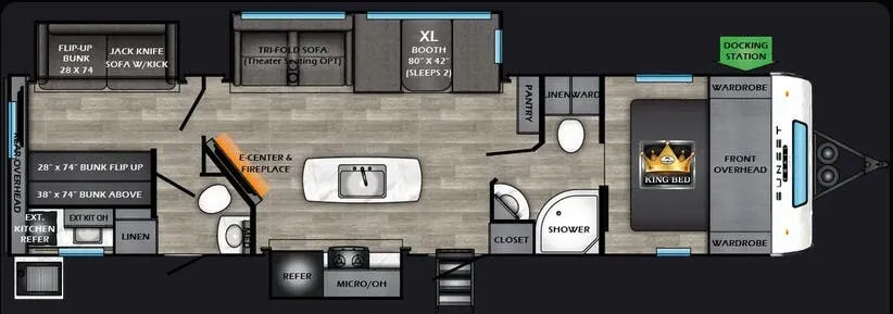 2026 CrossRoads Sunset Trail 331BH floor plan