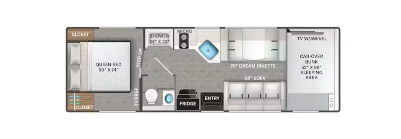 Thor Motor Coach Echelon LZ28 floor plan