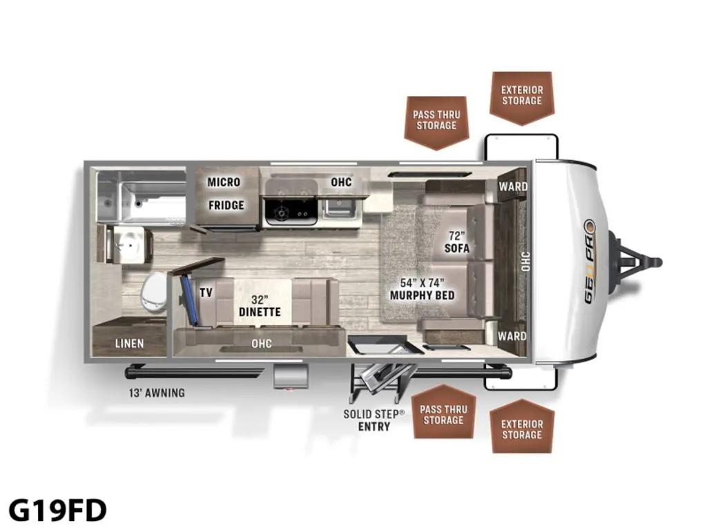 2022 Forest River Rockwood Geo Pro G19FD - Photo 3