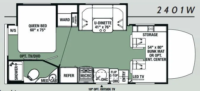Forest River Forester MBS 2401W floor plan