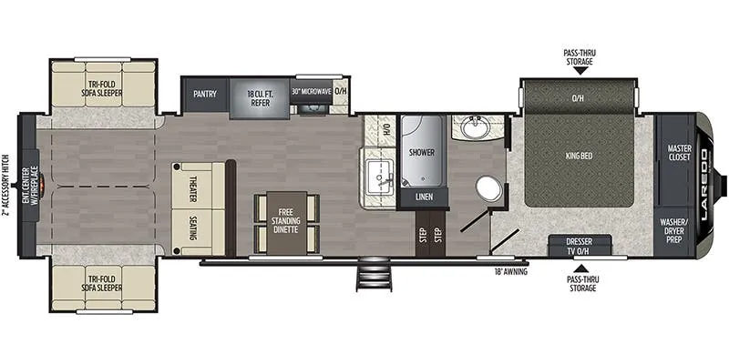 Keystone Laredo 342RD floor plan