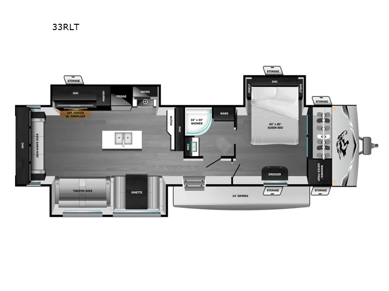 2026 Open Range Open Range Colt 33RLT - Floor plan