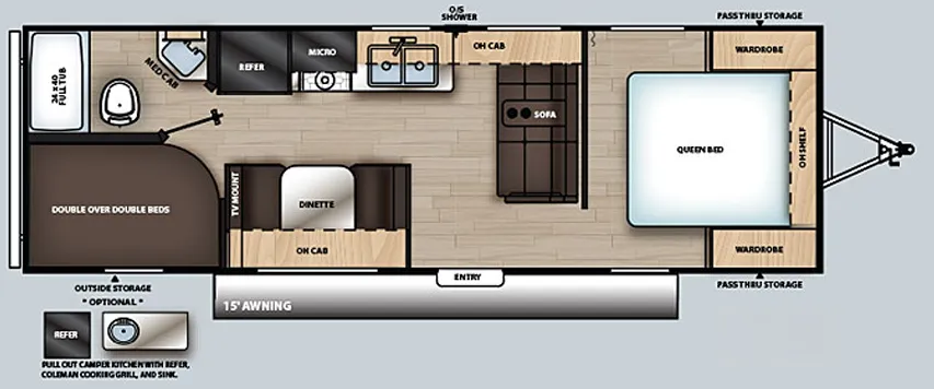 Forest River Aurora 26BH floor plan