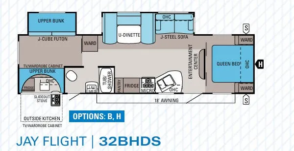 Jayco Jay Flight 32BHDS floor plan