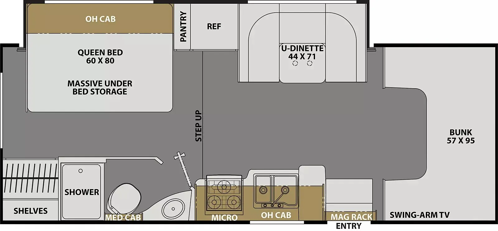 Coachmen Freelander 23FS - Ford 350 floor plan