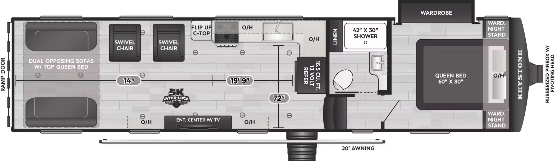Keystone Carbon 310 floor plan