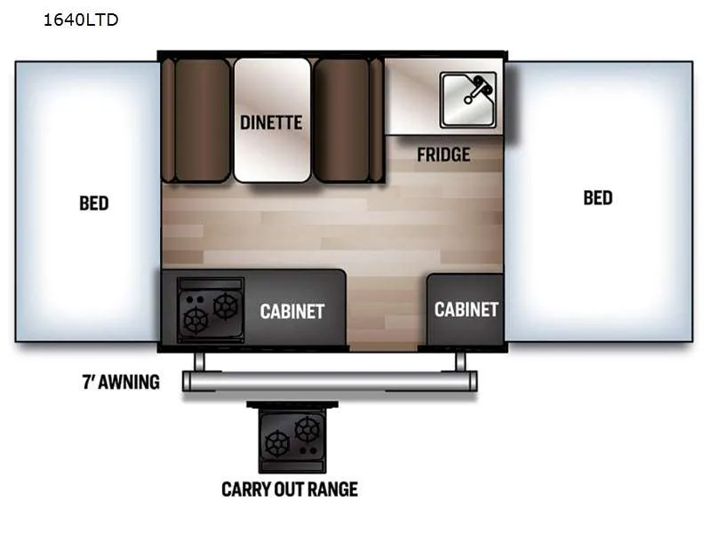 2021 Forest River Rockwood Freedom 1640LTD - Floor plan