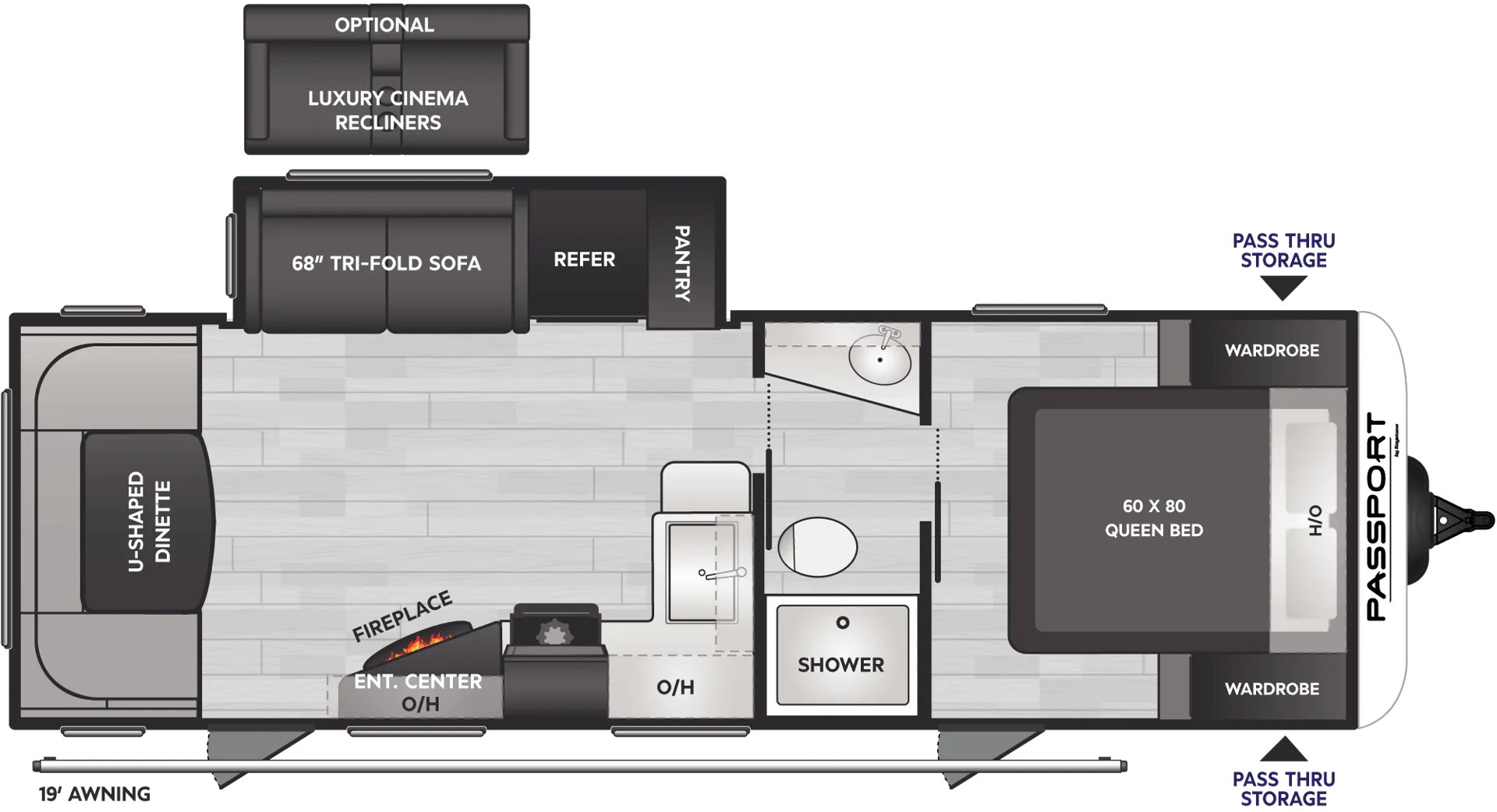 2024 Keystone Passport SL 253RDWE - Floor plan