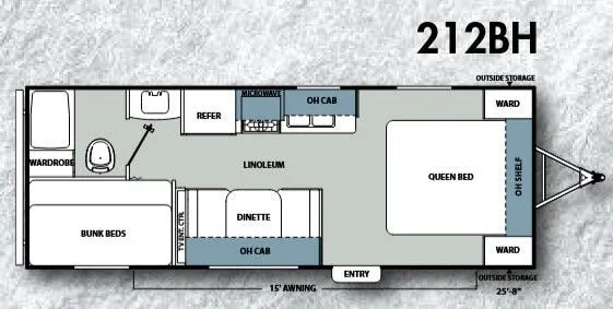 Coachmen Catalina Santara 212BH floor plan