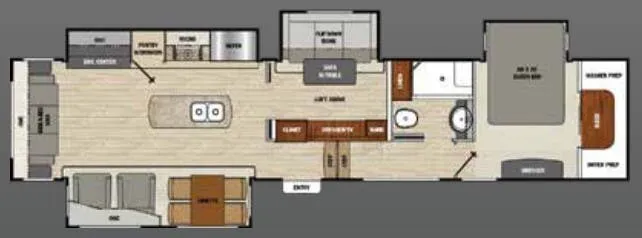 2016 Coachmen Brookstone 395 RL floor plan
