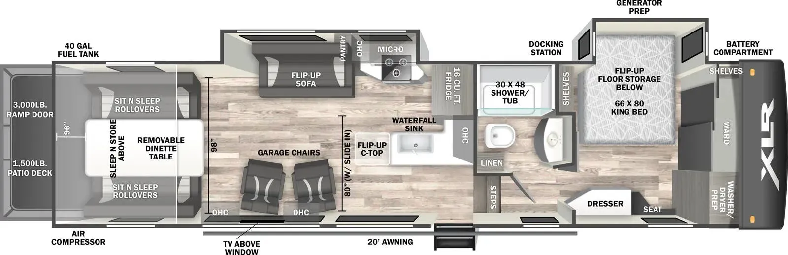 Forest River XLR Nitro 31W16 floor plan