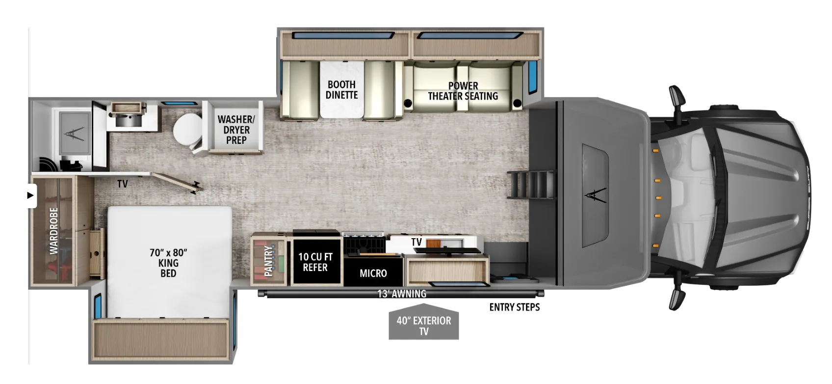 Grand Design Lineage Series F 31ZW floor plan