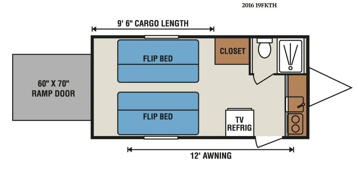 K-Z Sportsmen Classic 19FKTH floor plan