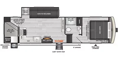 2022 Keystone Arcadia Half Ton 3370BH - Floor plan