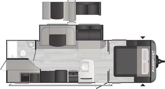 Keystone Passport SL Series 268BHWE floor plan