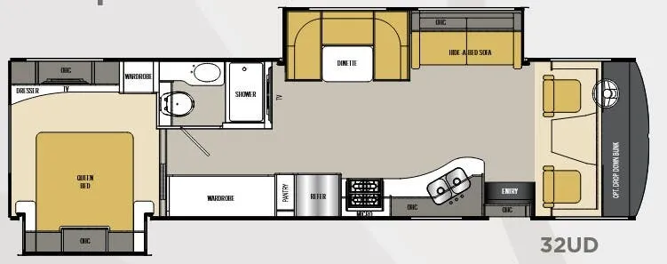 Coachmen Mirada 32UD floor plan