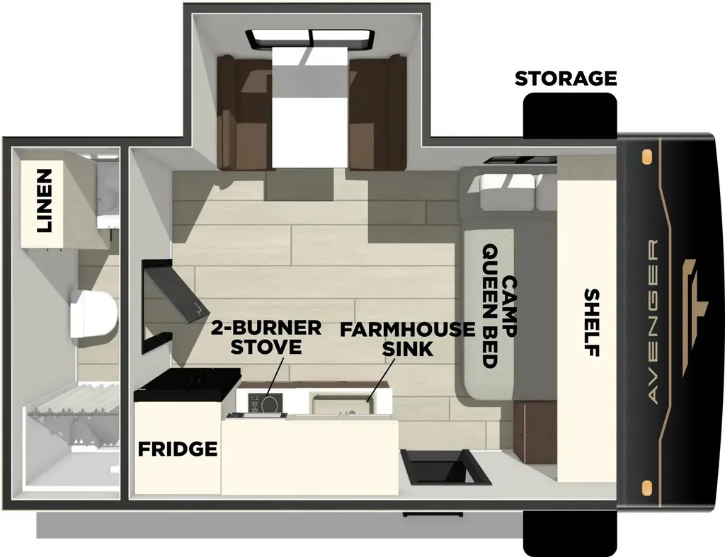 2026 Prime Time Avenger LT 17FQS floor plan