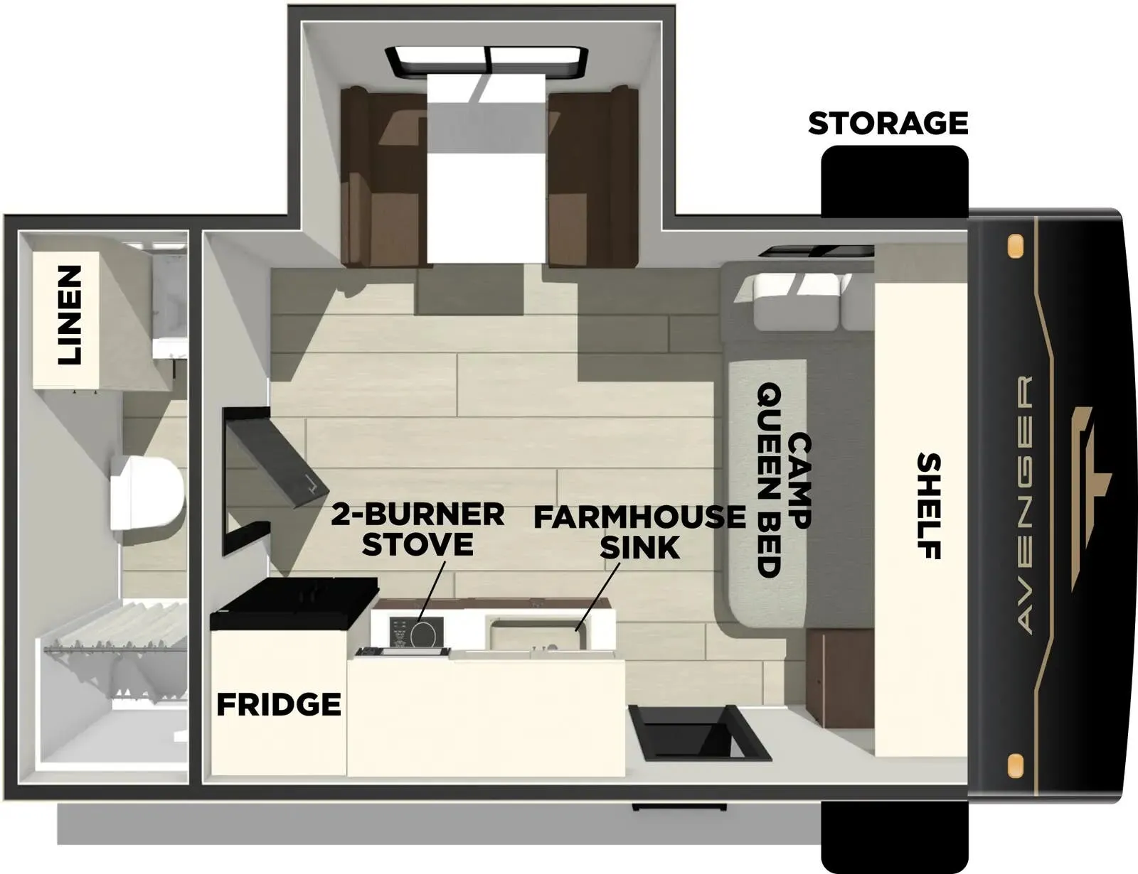 Prime Time Avenger LT 17FQS floor plan