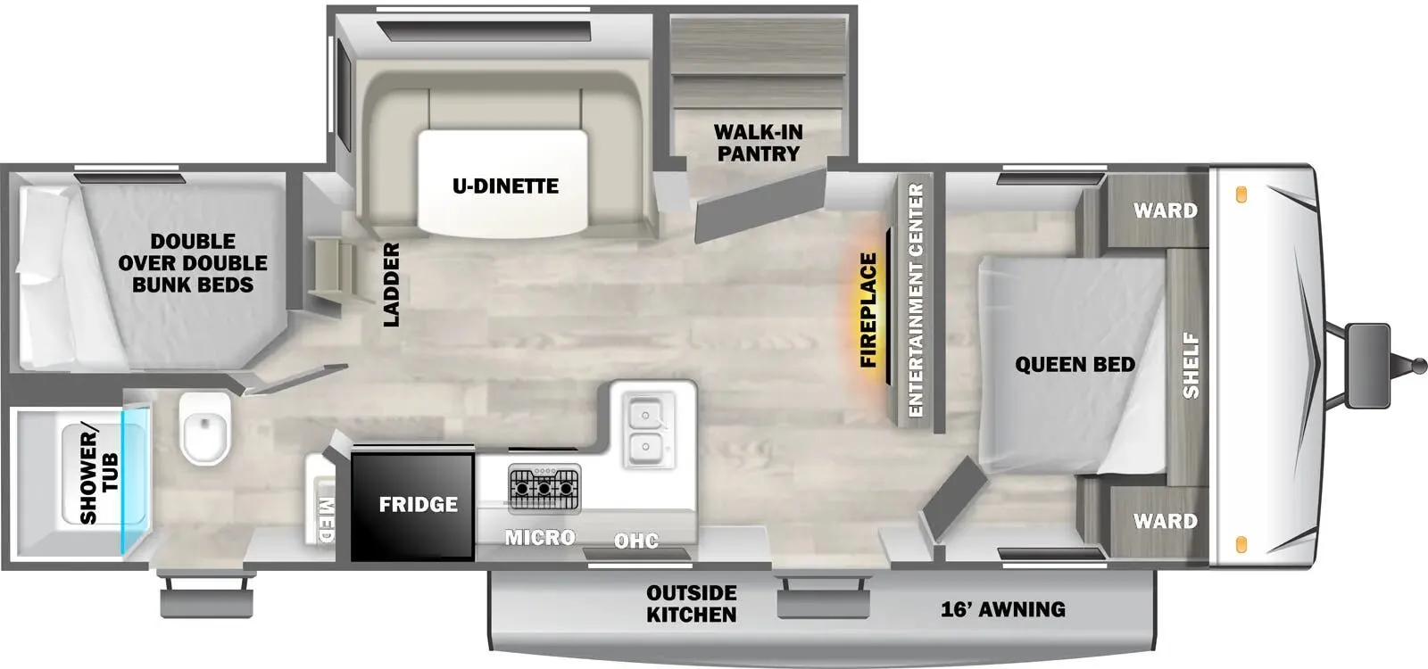 Forest River EVO Lite 2405BHX floor plan