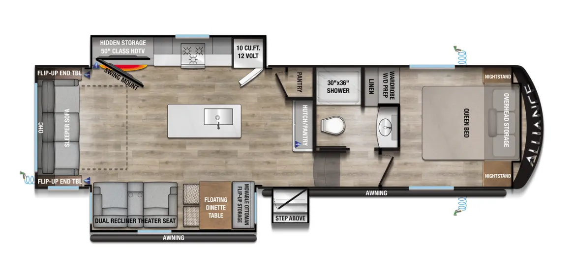 2026 Alliance RV Avenue 29RL - Floor plan