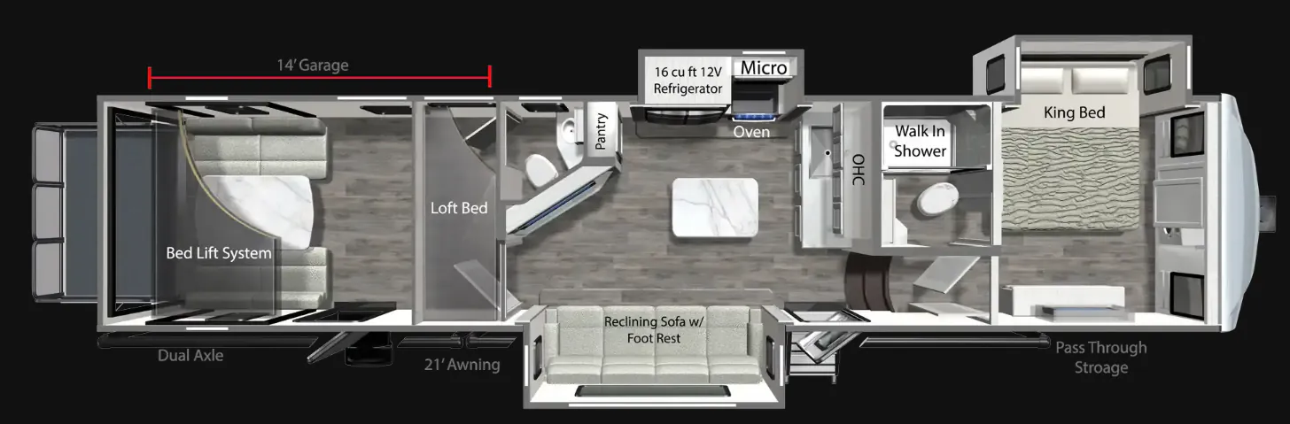 Dutchmen Voltage V Series 3850 floor plan