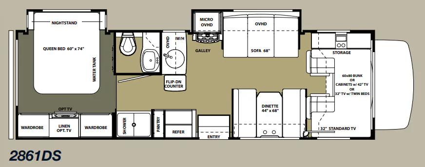 Forest River Forester 2861DS floor plan