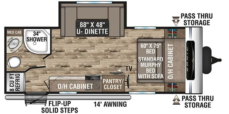 2022 Venture RV Sonic SN211VRB - Floor plan