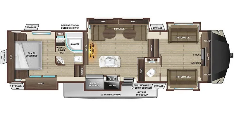 2023 Highland Ridge Open Range 376FBH - Floor plan